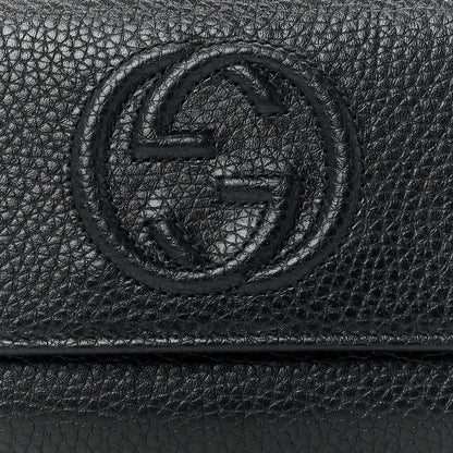 Gucci Pebbled Calfskin Large Soho Continental Wallet Black 8 of 11