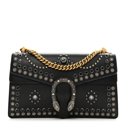 Gucci Calfskin Studded Small Dionysus Shoulder Bag Black 1 of 12
