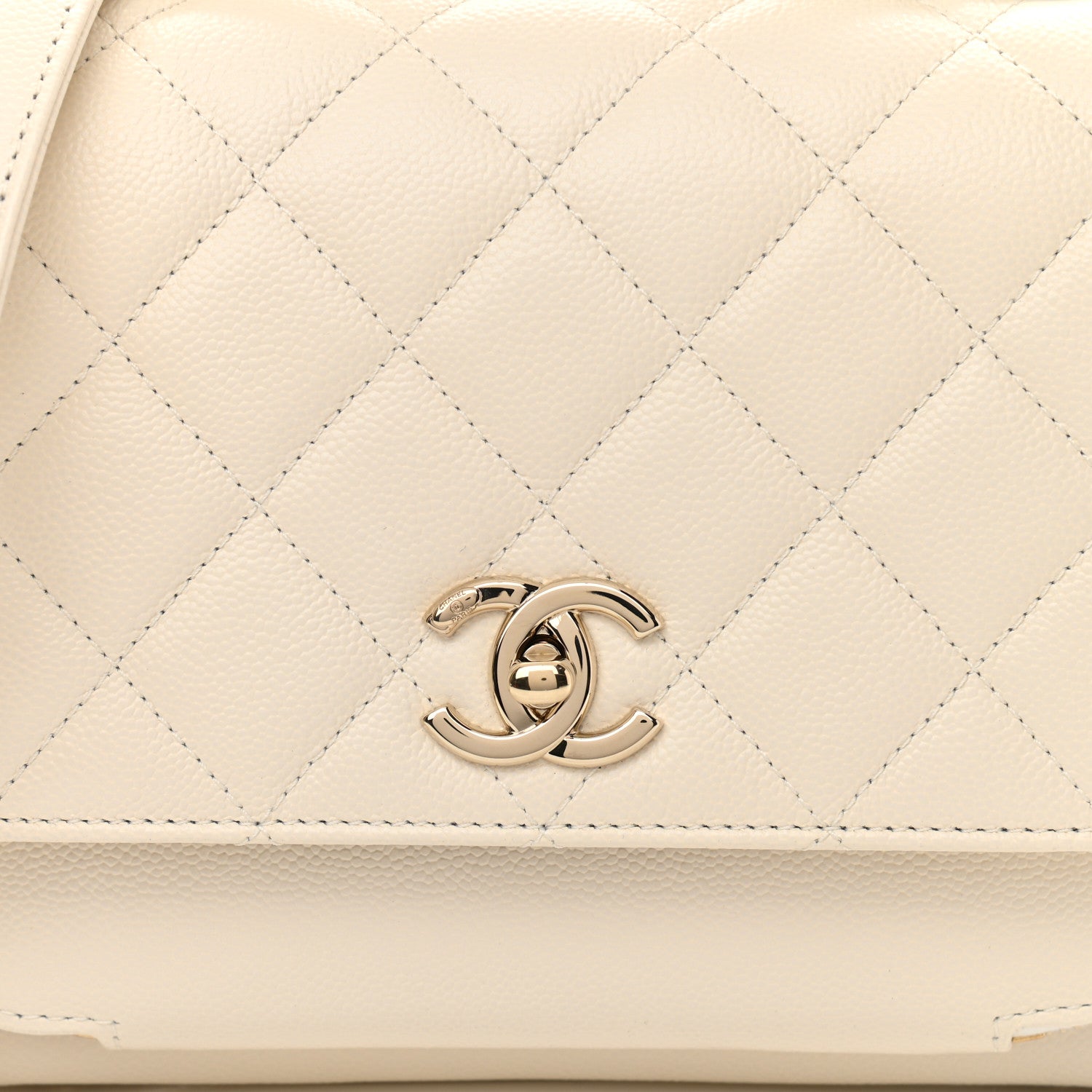 Chanel Caviar Quilted Medium Business Affinity Flap White 8 of 13