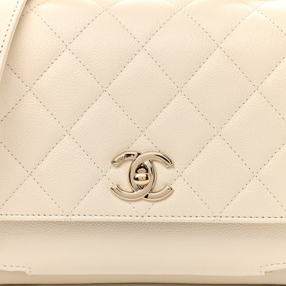 Chanel Caviar Quilted Medium Business Affinity Flap White 8 of 13