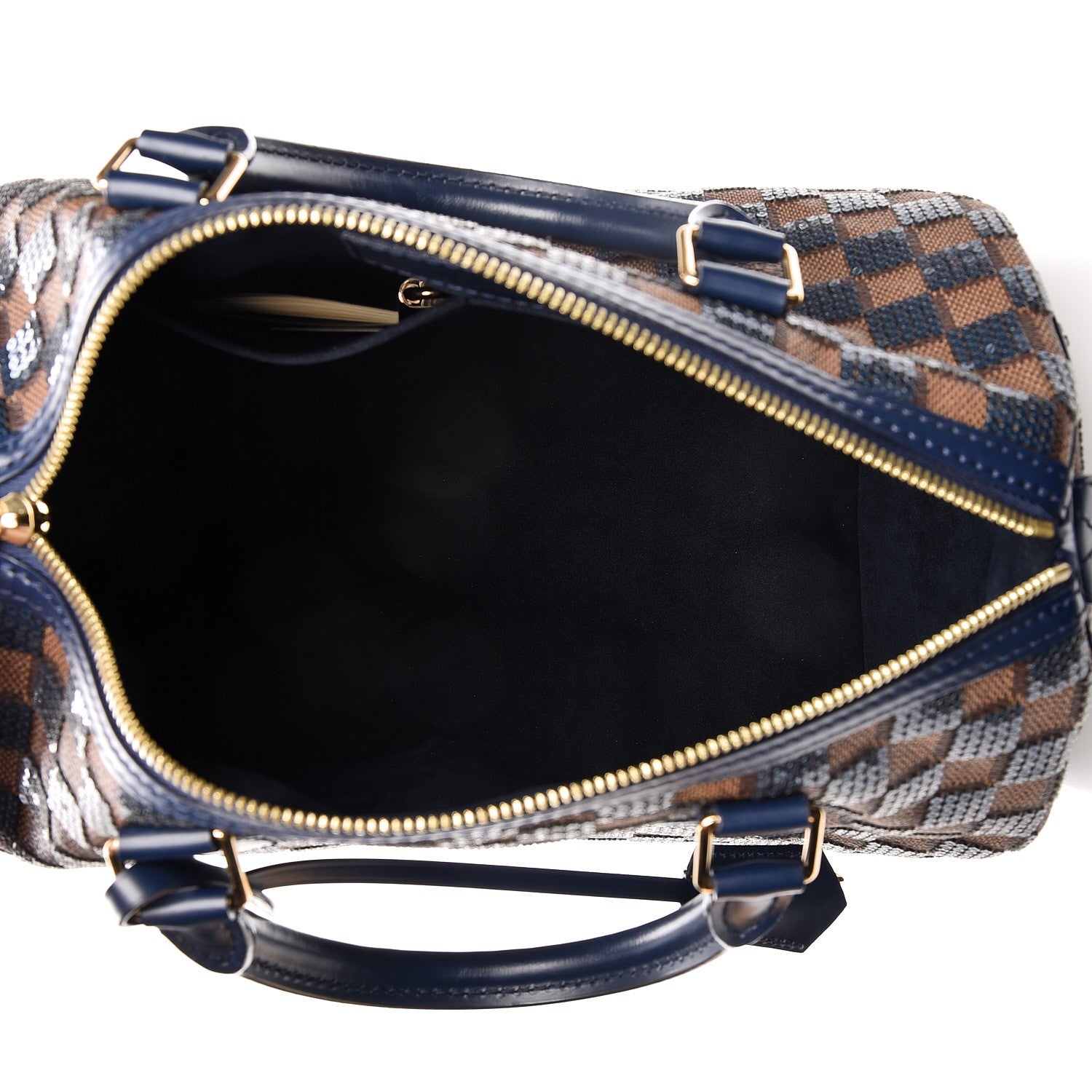 Louis Vuitton Damier Paillettes Speedy 30 Blue 5 of 8