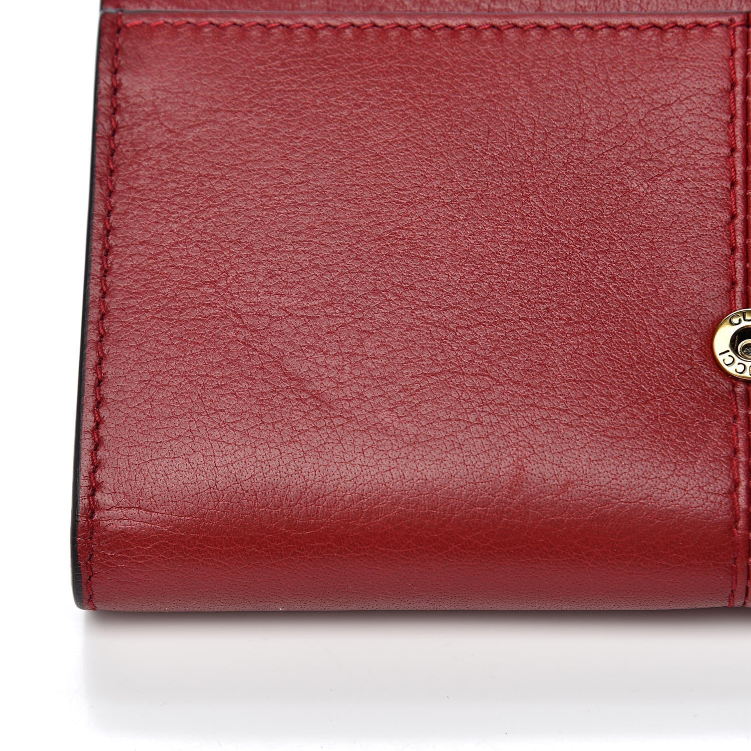 Gucci Calfskin Default Flap Wallet Cherry 11 of 12