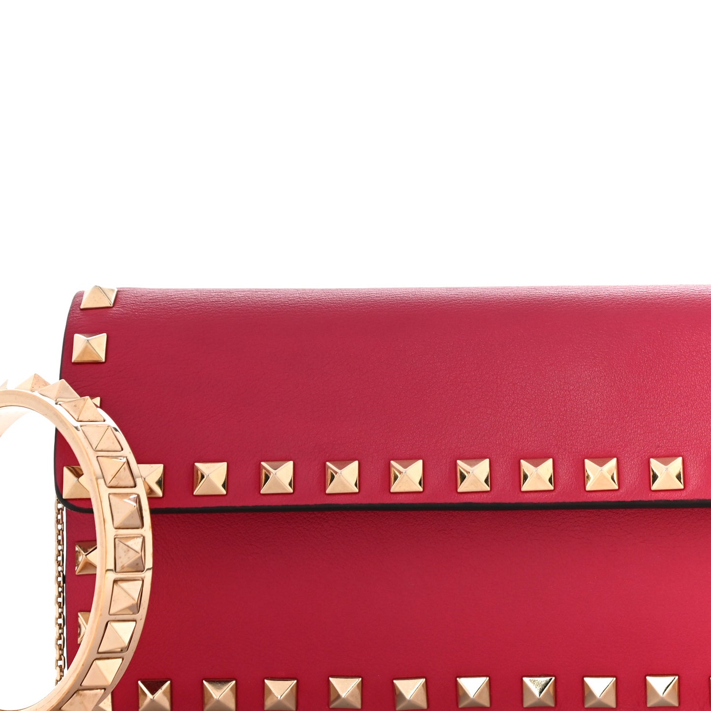 Nappa Rockstud Bangle Clutch Cyclamin