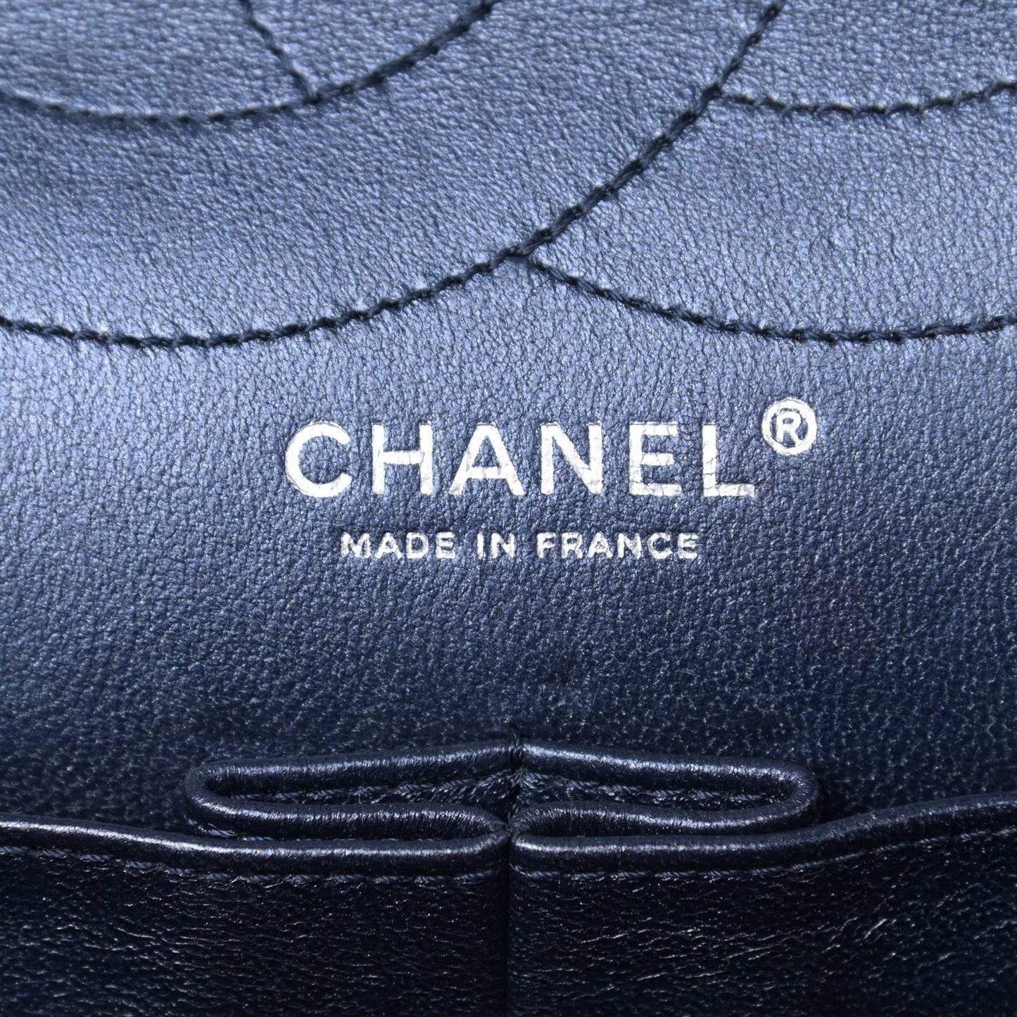 Metallic Aged Calfskin Quilted 2.55 Reissue 227 Flap Dark Navy Blue