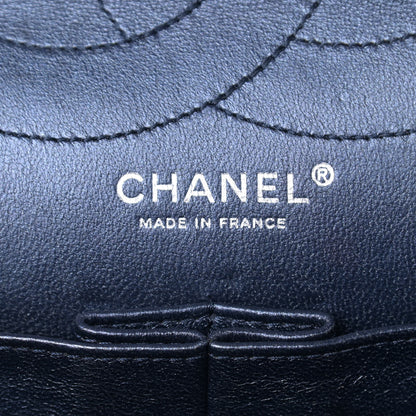 Chanel Metallic Aged Calfskin Quilted 2.55 Reissue 227 Flap Dark Navy Blue 6 of 9