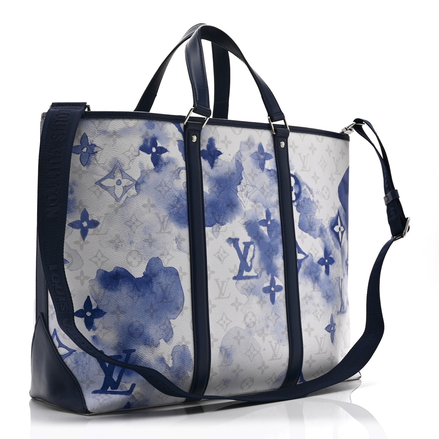 Monogram Watercolor New Tote GM Blue