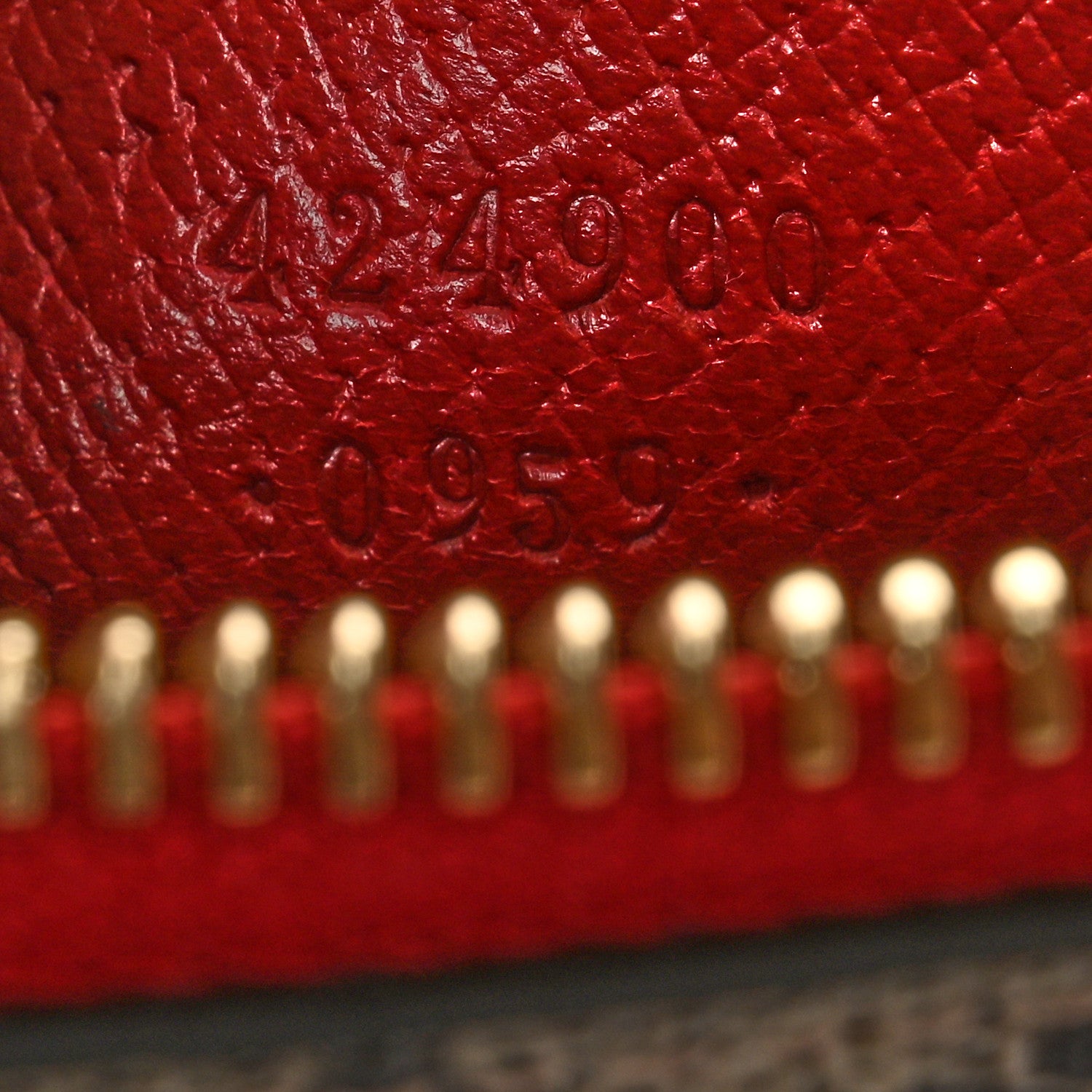 Gucci GG Supreme Monogram Tian Large Zip Pouch Beige Multicolor Red 7 of 8