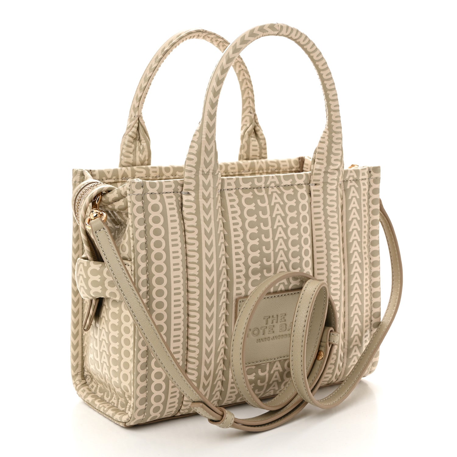Marc Jacobs Calfskin Small The Monogram Tote Khaki 3 of 11