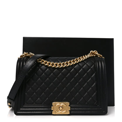 Chanel Lambskin Quilted New Medium Boy Flap Black 11 of 11