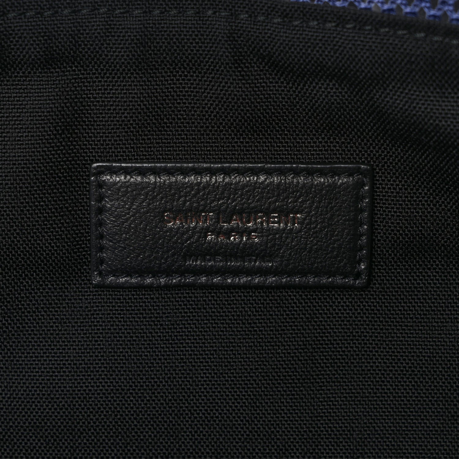 Saint Laurent Nylon Mesh SLP Belt Bag Blue 6 of 8