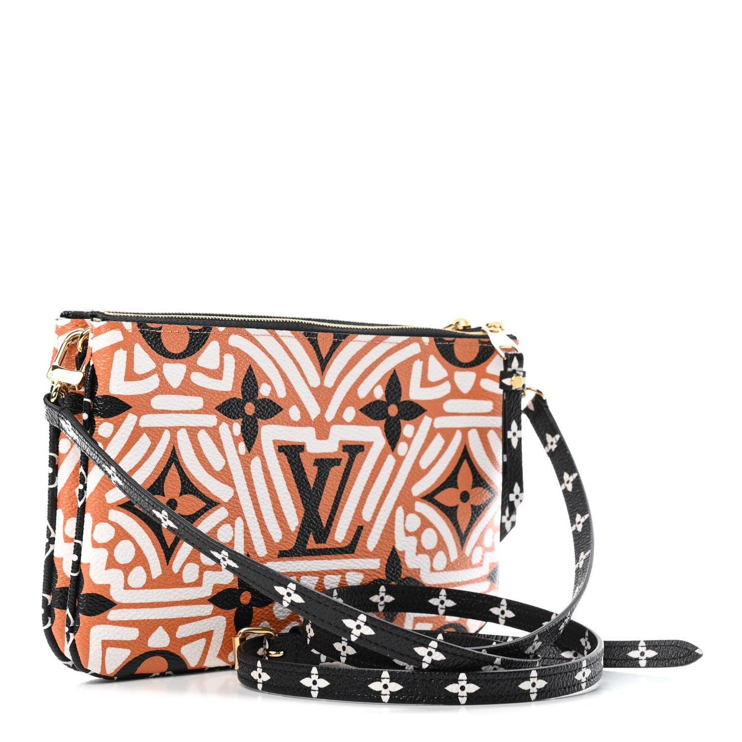 Monogram Giant Crafty Double Zip Pochette Creme Caramel
