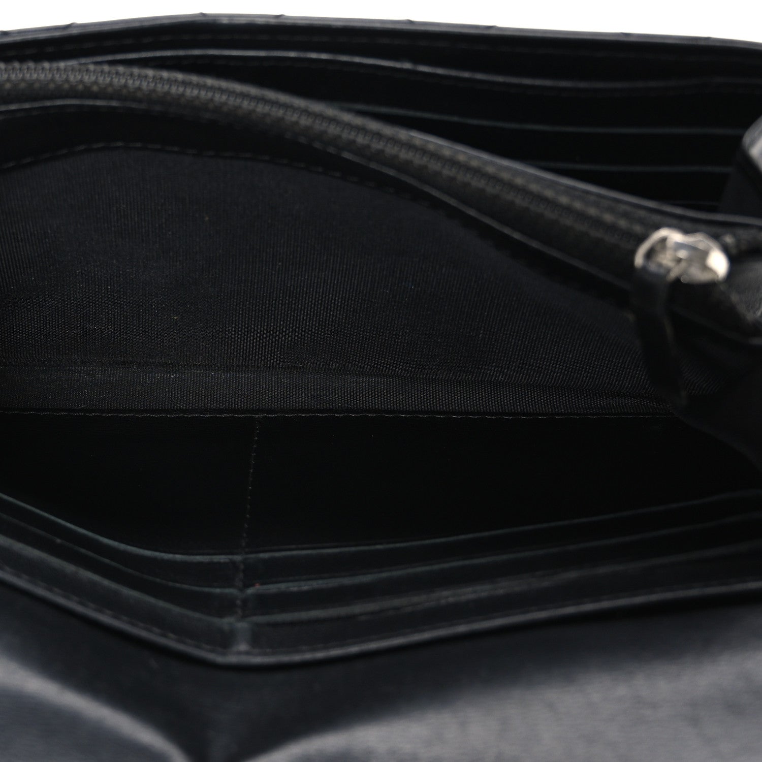 Chanel Calfskin Quilted Cambon Gusset Flap Wallet Black 5 of 9