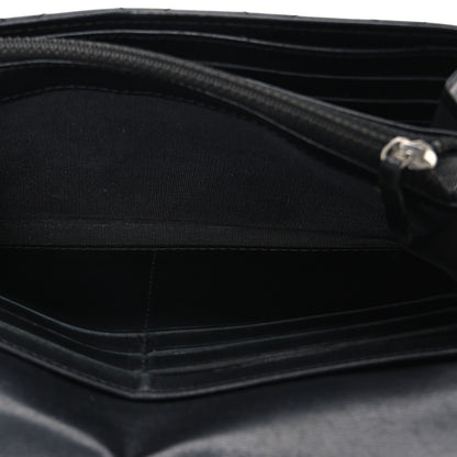Chanel Calfskin Quilted Cambon Gusset Flap Wallet Black 5 of 9