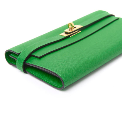 Hermes Epsom Kelly Longue Wallet Bambou 5 of 9