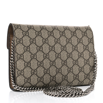 Gucci GG Supreme Monogram Mini Dionysus Chain Wallet Beige Taupe 3 of 17