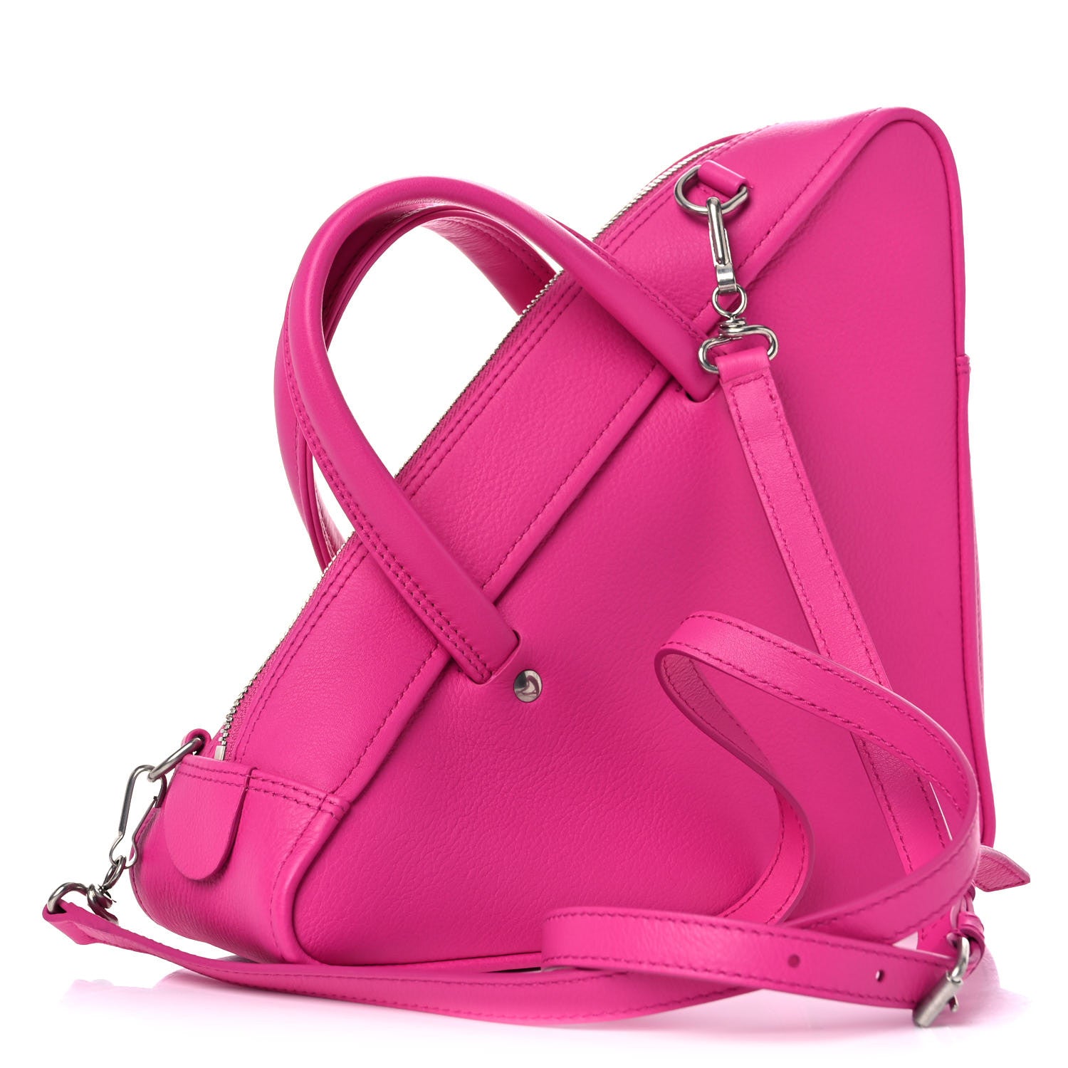 Balenciaga Calfskin XS Triangle Duffle Acid Pink 5 of 17