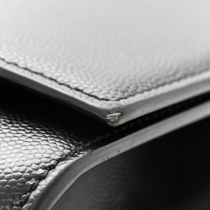 Saint Laurent Grain De Poudre Small Monogram Kate Satchel Black 11 of 12