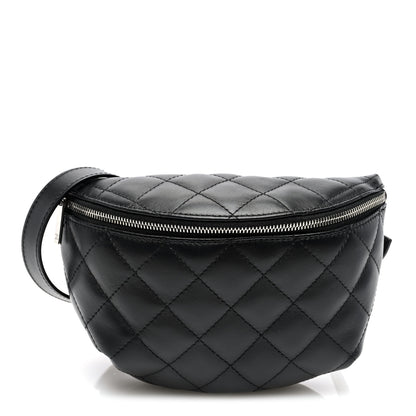 Chanel Calfskin Quilted Waist Belt Bag Black 1 of 9