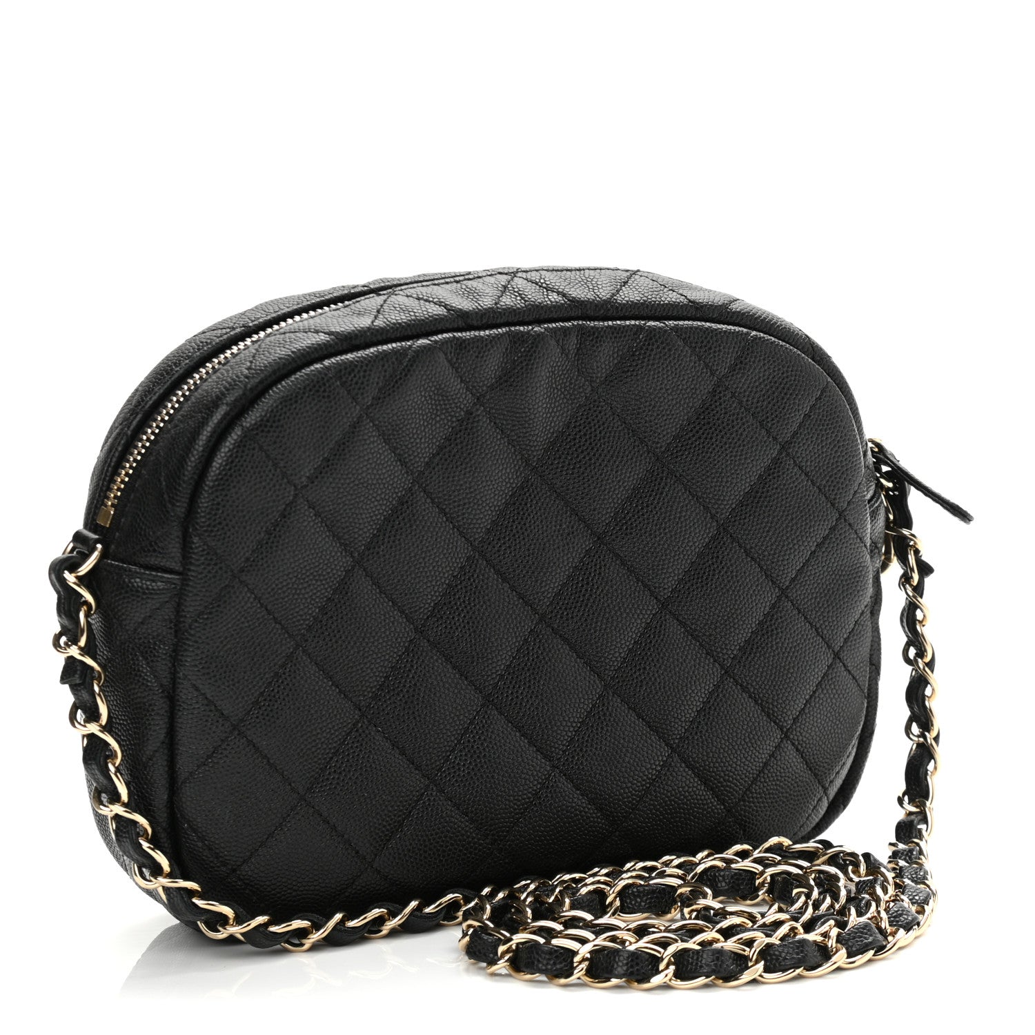 Chanel Caviar Quilted CC Day Camera Case Black 3 of 10