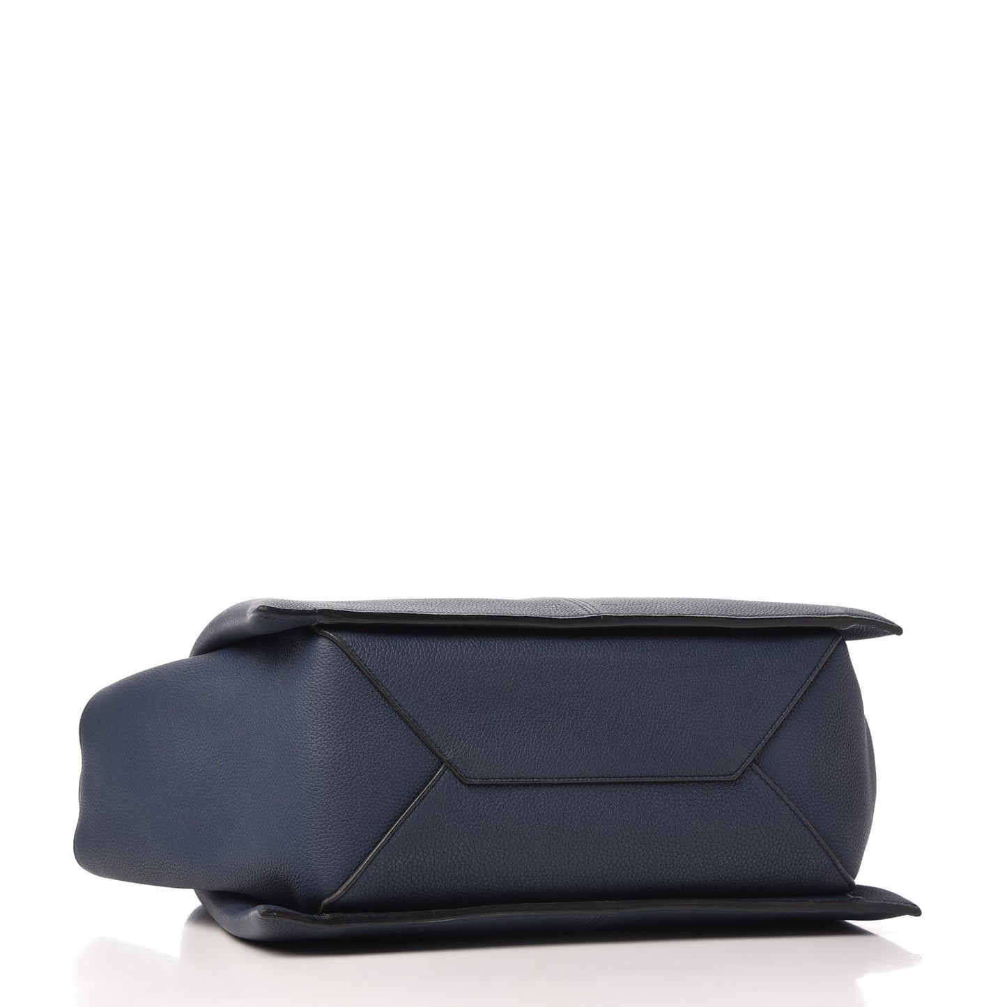 Baby Grained Calfskin Small Tri-Fold Bag Steel Blue