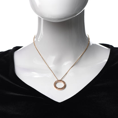 Cartier 18K Pink Gold 3 Diamonds LOVE Pendant Necklace 2 of 5