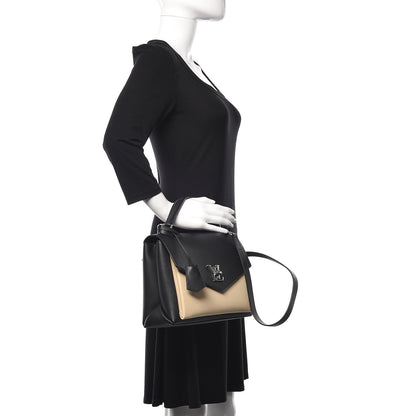 Louis Vuitton Soft Calfskin My Lockme Top Handle Vanille Black 2 of 11