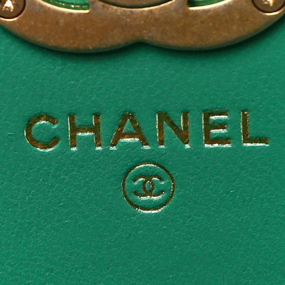 Chanel Lambskin Quilted Clutch With Chain Green 6 of 9
