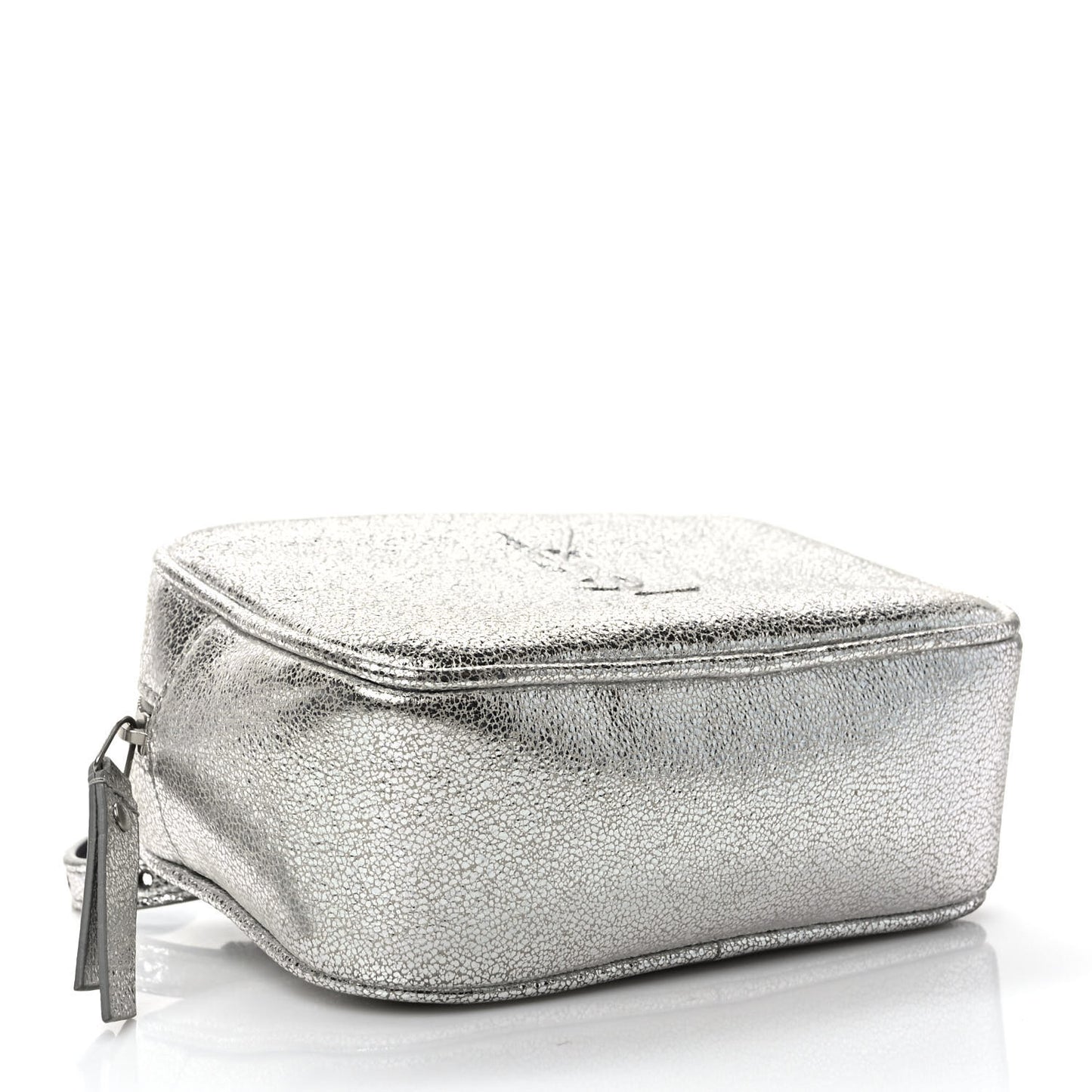 Metallic Lambskin Monogram Lou Belt Bag Argento