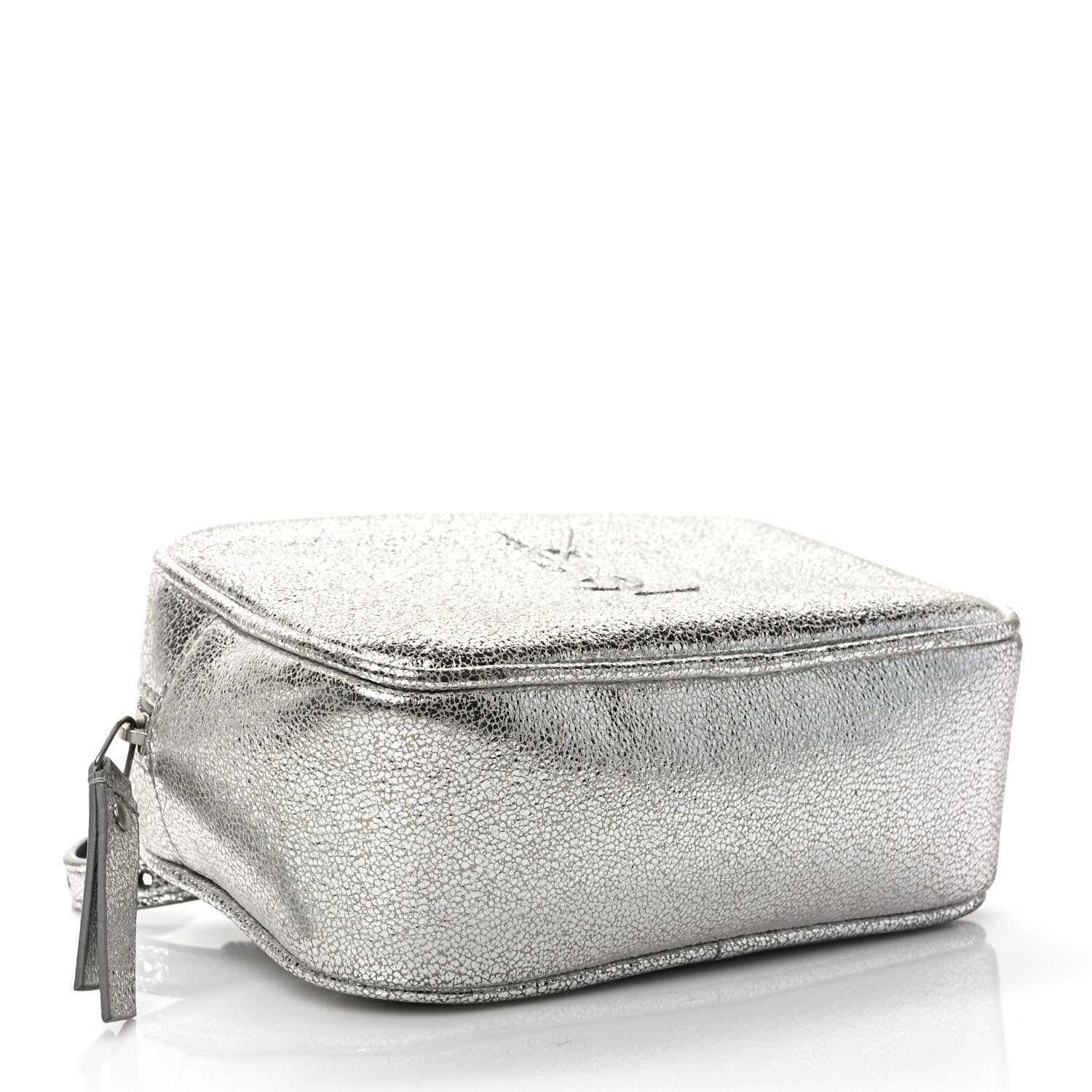 Saint Laurent Metallic Lambskin Monogram Lou Belt Bag Argento 3 of 7
