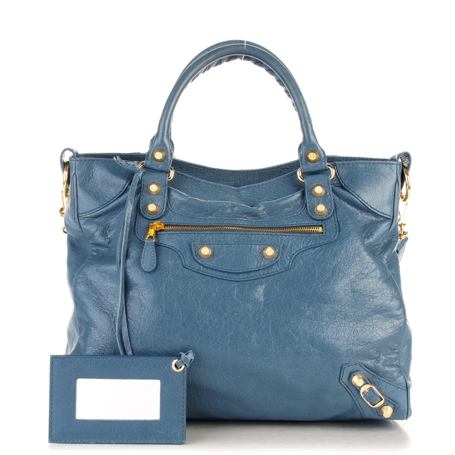 Balenciaga Agneau Giant 12 Gold Hardware Velo Bleu Persan 1 of 8