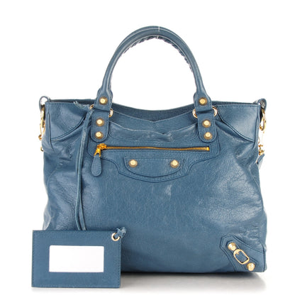 Balenciaga Agneau Giant 12 Gold Hardware Velo Bleu Persan 1 of 8
