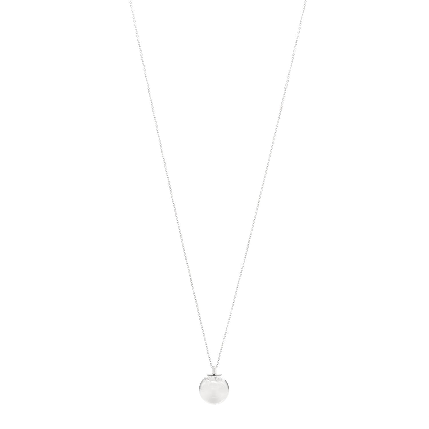 Tiffany Sterling Silver 19mm HardWear Ball Pendant Necklace 1 of 3