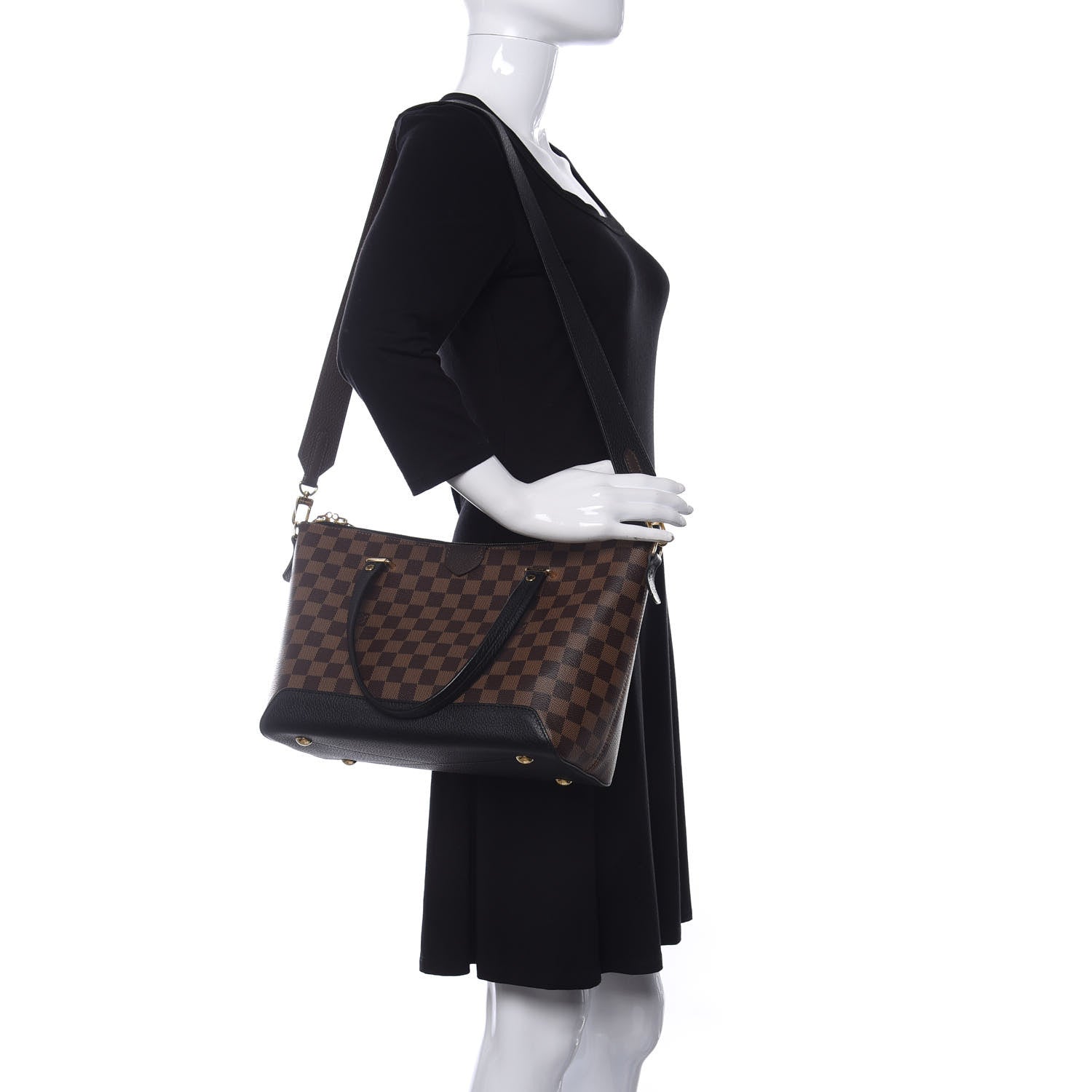 Louis Vuitton Damier Ebene Hyde Park Black 2 of 10