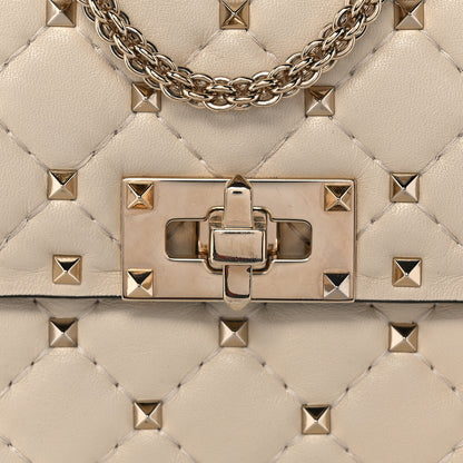 Valentino Garavani Nappa Medium Rockstud Spike Shoulder Bag Light Ivory 7 of 11