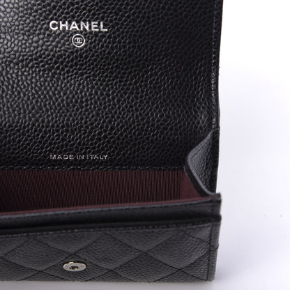 Chanel Caviar Quilted Flap Card Holder Wallet Black 8 of 11