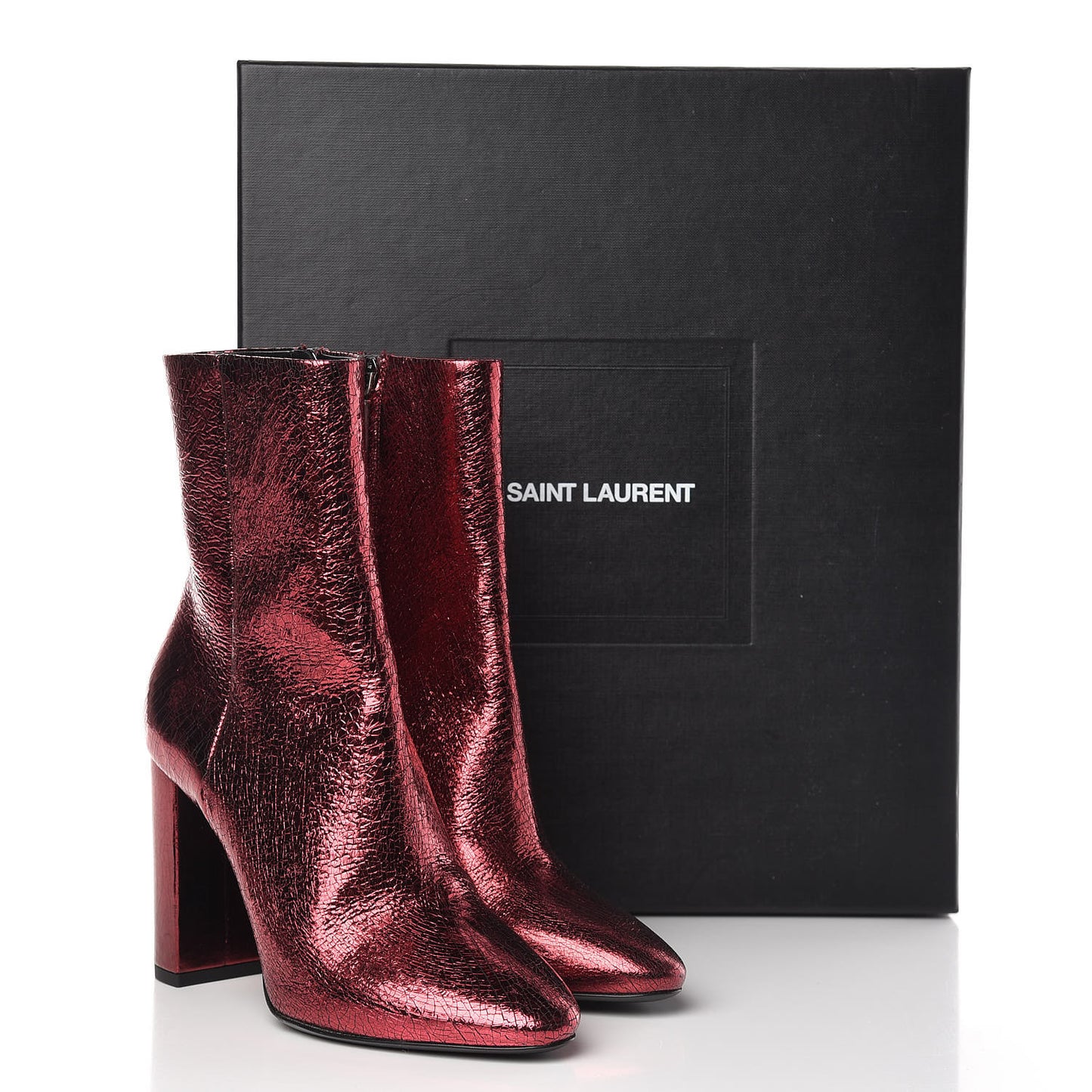 Metallic Crackled Lou 95 Zip Bootie 37 Elect