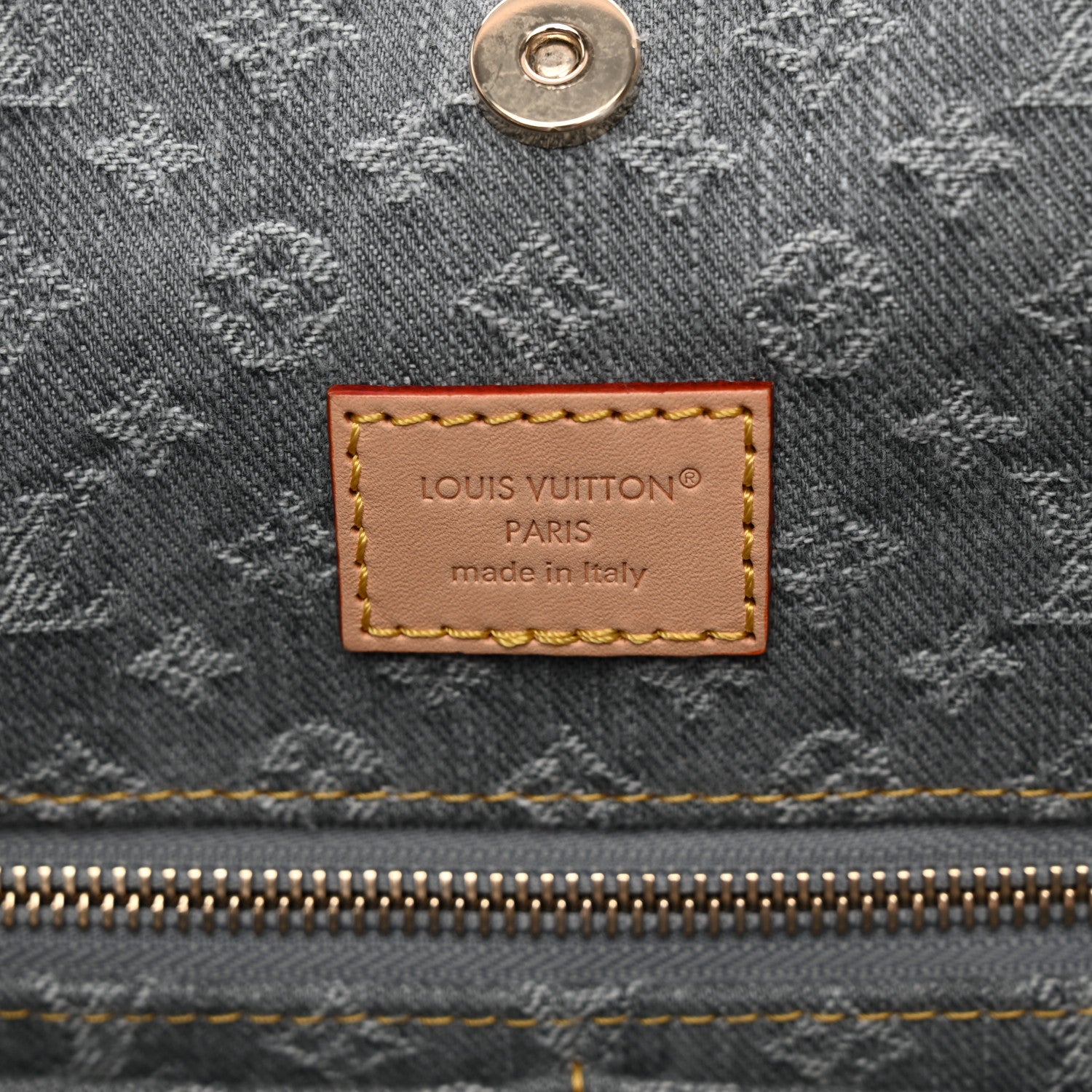 Louis Vuitton Monogram Denim CarryAll MM Washed Grey 7 of 11