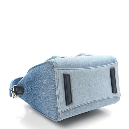Givenchy Denim Mini Lock Antigona Shoulder Bag Blue 4 of 10
