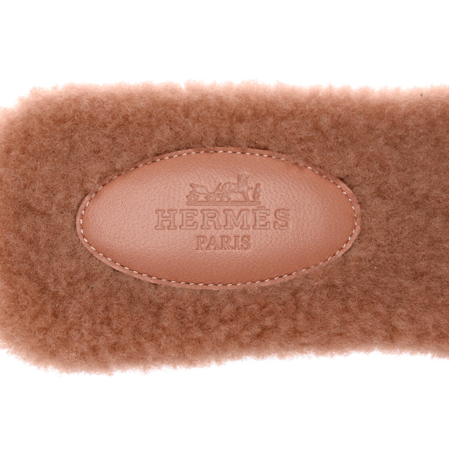 Hermes Woolskin Oran Sandals 37.5 Rose Aube 7 of 11