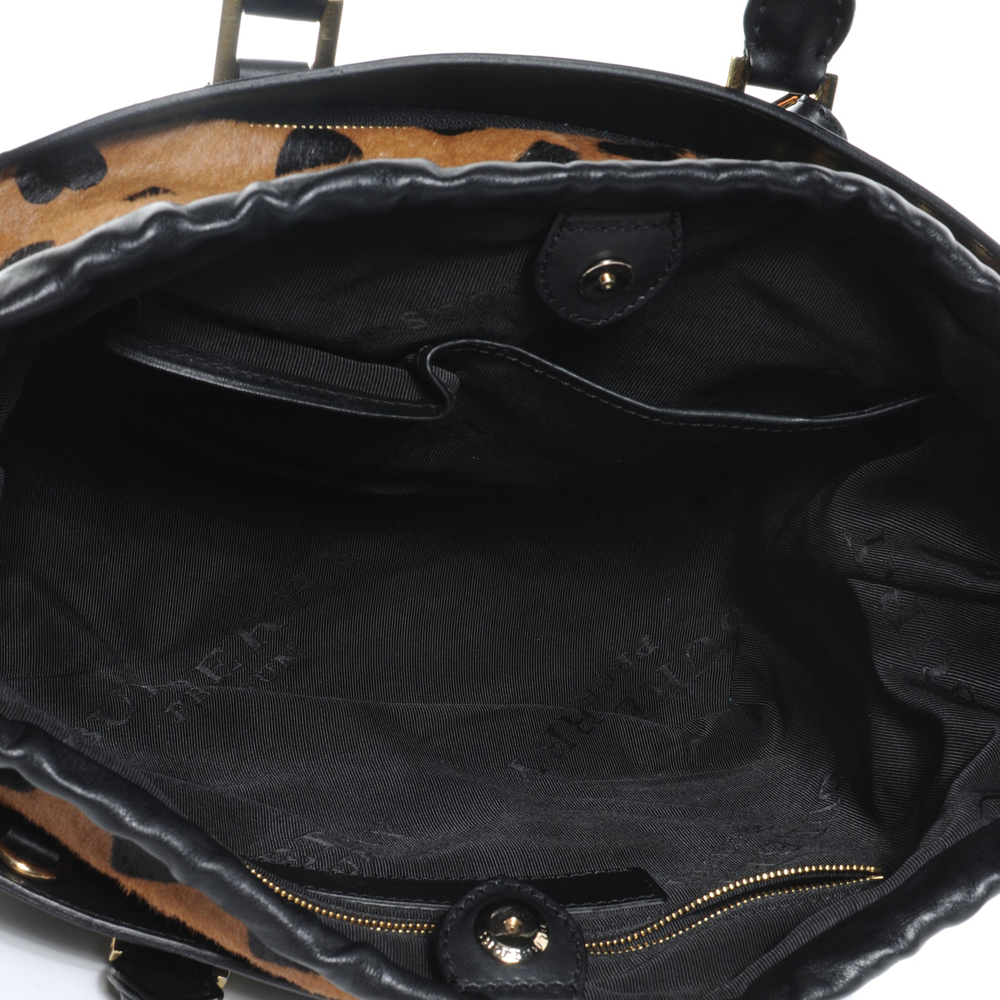 Burberry Prorsum Leather Calf Hair Dinton Small Satchel Black 6 of 12