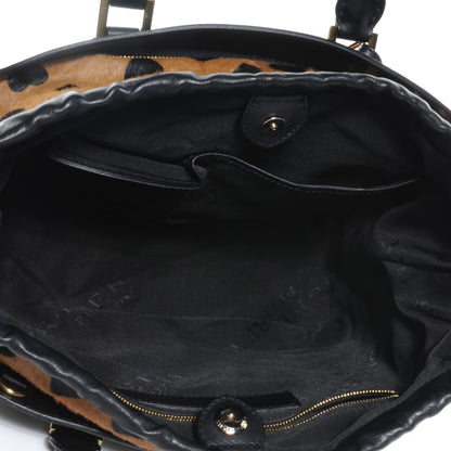 Burberry Prorsum Leather Calf Hair Dinton Small Satchel Black 6 of 12