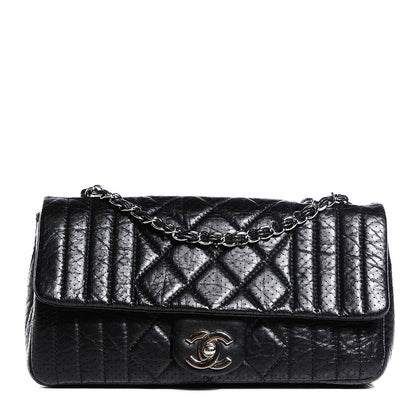 Chanel Aged Calfskin Perforated Flap Black 1 of 8
