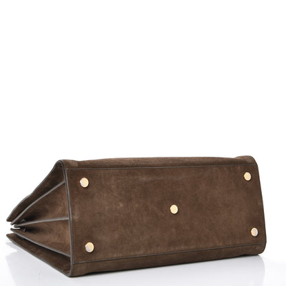 Saint Laurent Suede Large Sac De Jour Carryall Military Brown 4 of 18