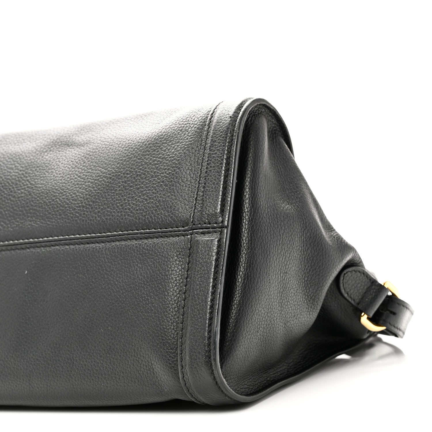 Alexander McQueen Pebbled Calfskin Small Skull Padlock Zip Around Tote Black 10 of 10
