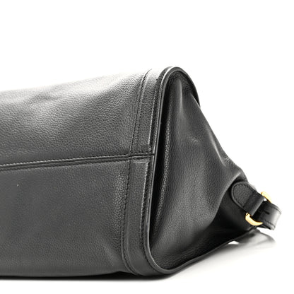 Alexander McQueen Pebbled Calfskin Small Skull Padlock Zip Around Tote Black 10 of 10