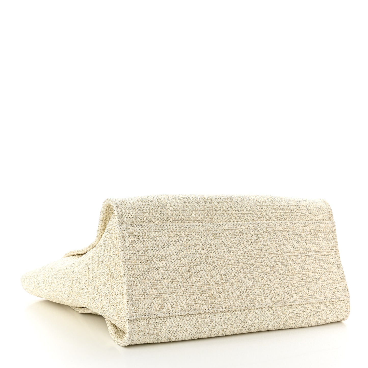 Mixed Fibers Calfskin Medium Deauville Tote Light Beige
