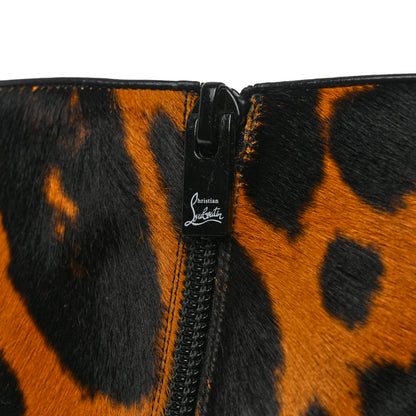 Christian Louboutin Pony Hair Leopard Print So Kate Booty 85 Ankle Boots 39.5 9 of 10