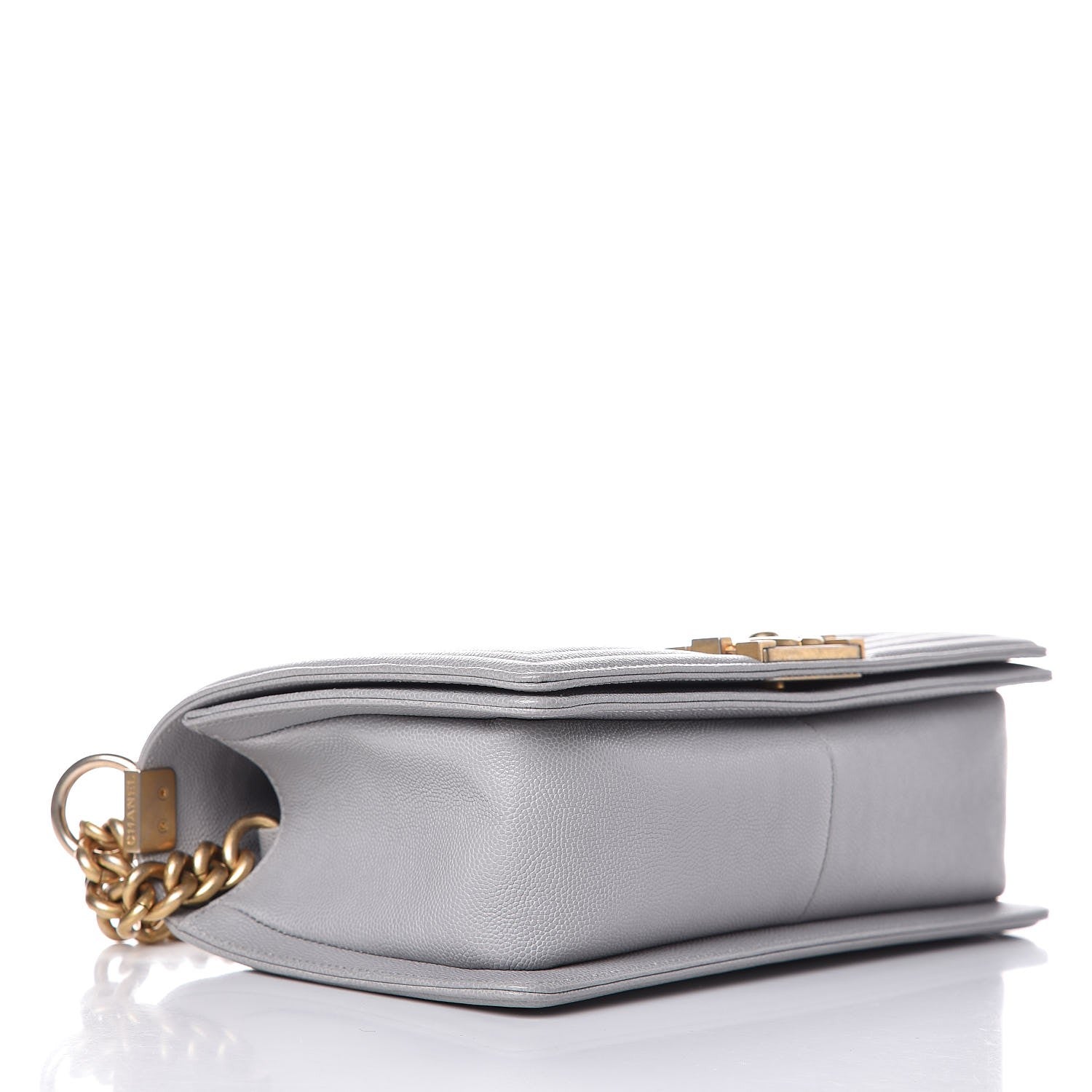 Chanel Caviar Quilted Medium Boy Flap Grey 4 of 7
