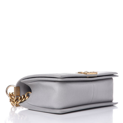 Chanel Caviar Quilted Medium Boy Flap Grey 4 of 7
