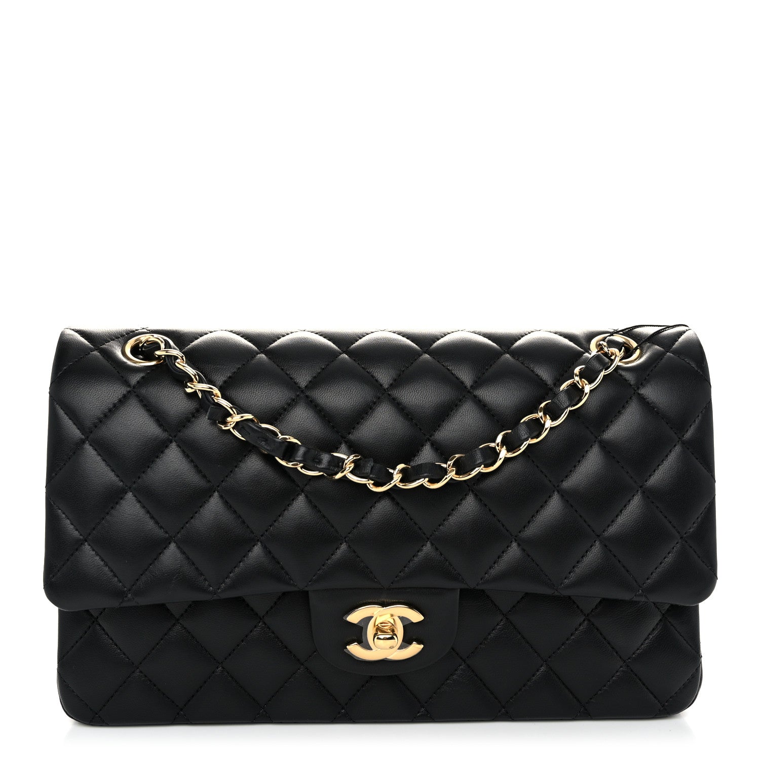 Chanel Lambskin Quilted Medium Double Flap Black 1 of 10
